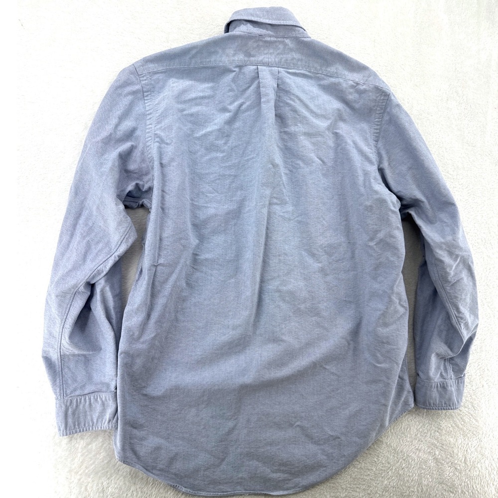 VTG 90's Ralph Lauren Mens Button Down Shirt 16-35 Blue Long Chambray Denim - Picture 5 of 7